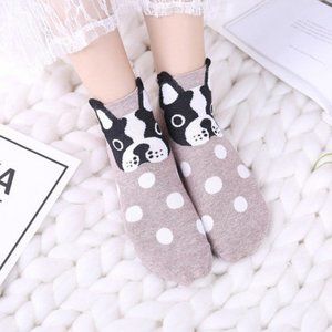 5 Pairs Women's Socks|Dog Lover Socks|Cartoon Socks|Character Socks|Animal Socks